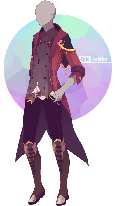 Custom Outfit Commission - Epic Soldier Outfits Male (444x704), Png Download
