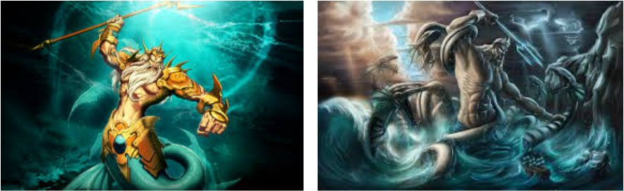 Poseidon ﻿ His Main Domain Is The Ocean, And He Is - Greek Mythology Gods (886x272), Png Download