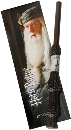 Harry Potter Dumbledore Wand Pen And Bookmark Set (422x480), Png Download