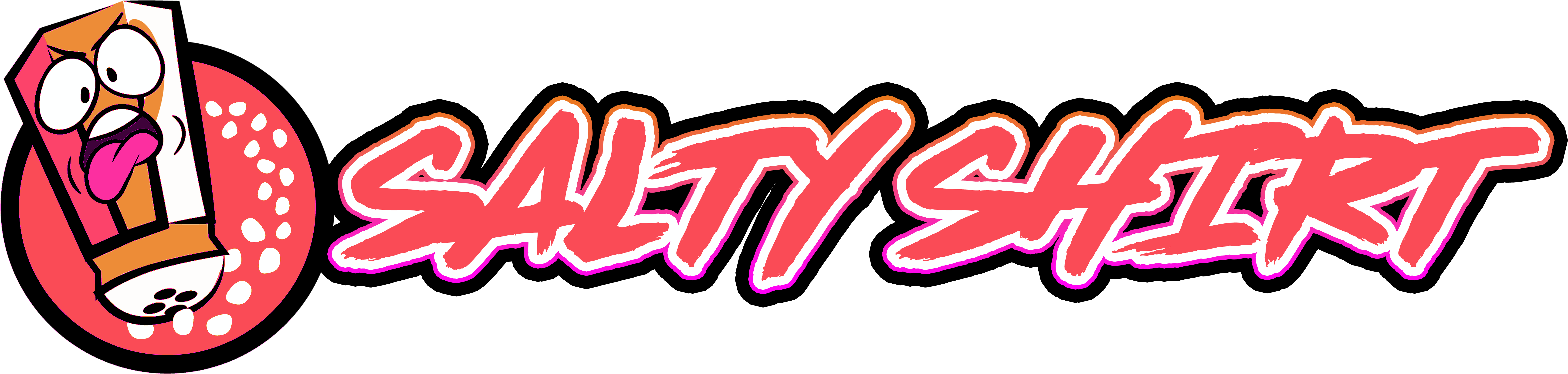 Salty Shirt - Ringer T-shirt (6820x1609), Png Download