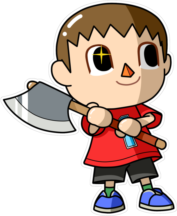 The Villager By Estefanoida-d6a3iw7 - Villager Animal Crossing Axe (920x869), Png Download