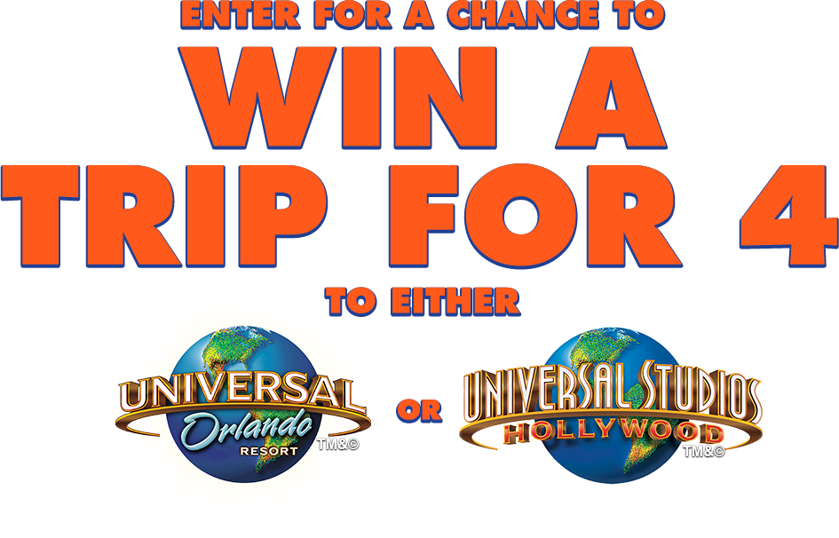Enter For A Chance To Win A Trip For 4 To Either Universal - Universal Studios Hollywood (945x606), Png Download