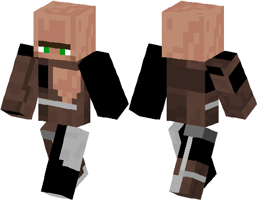 Prisoner Villager Skin Minecraft (528x418), Png Download