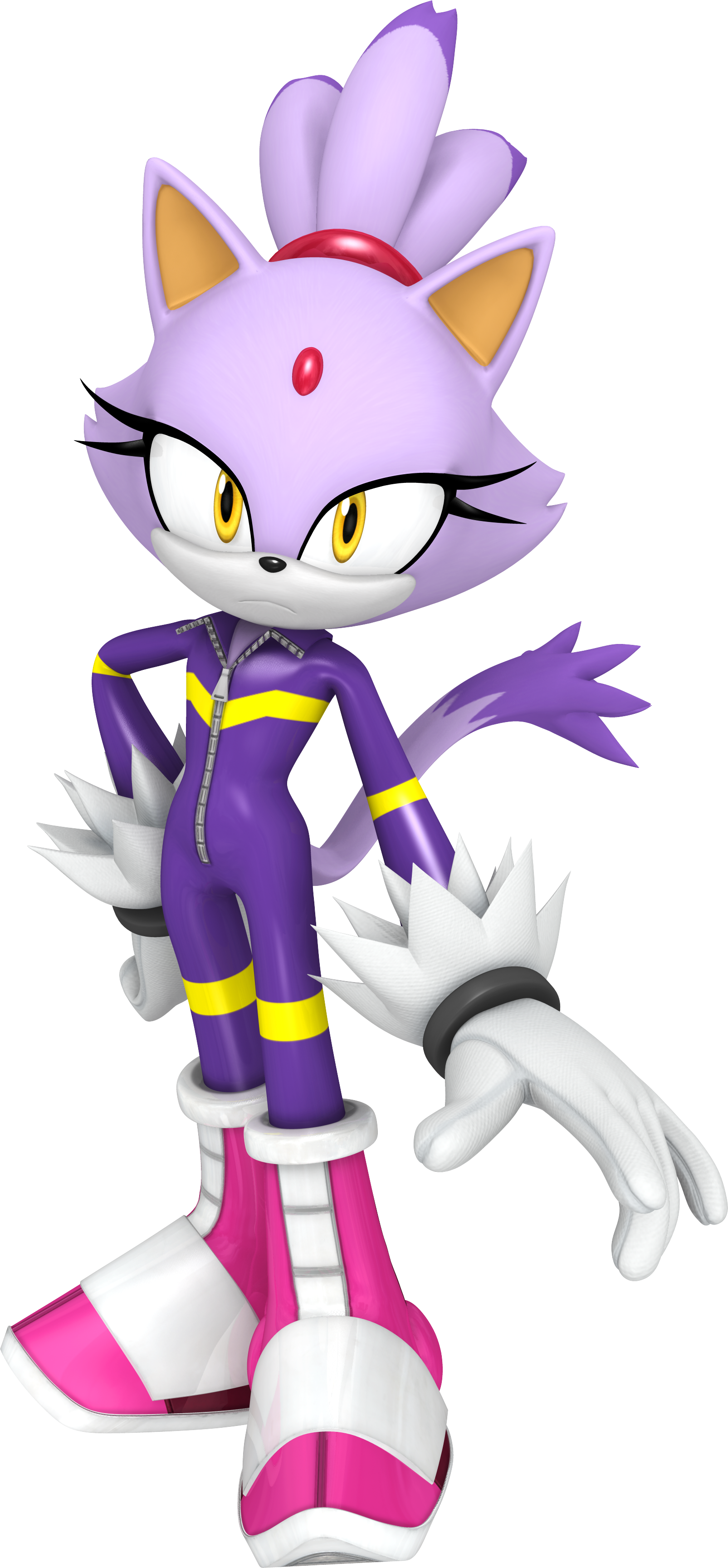 Sonic Free Riders Blaze Artwork - Blaze The Cat Sonic Riders (1605x3455), Png Download