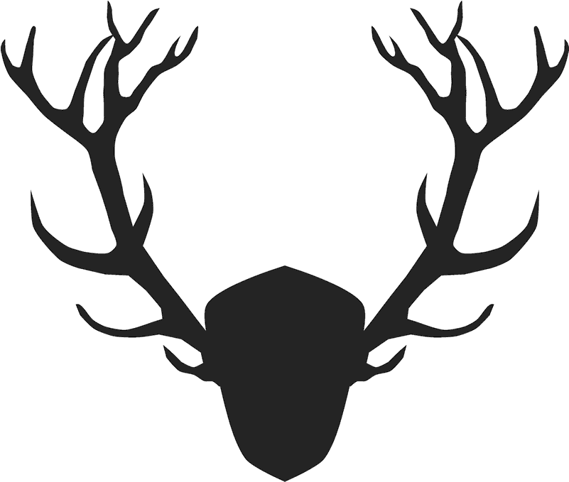 Detailed Antler Silhouette Stamp - Little Man Cave Printable (800x800), Png Download