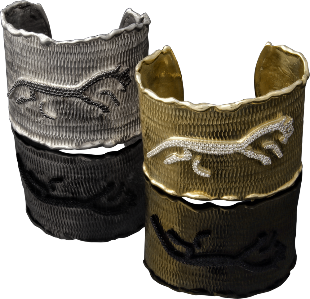 Caribou Collection, Spirit Cuffs - Colored Gold (1000x963), Png Download