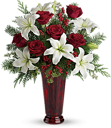 More Views - Holiday Magic - Standard - Christmas Flowers (368x460), Png Download
