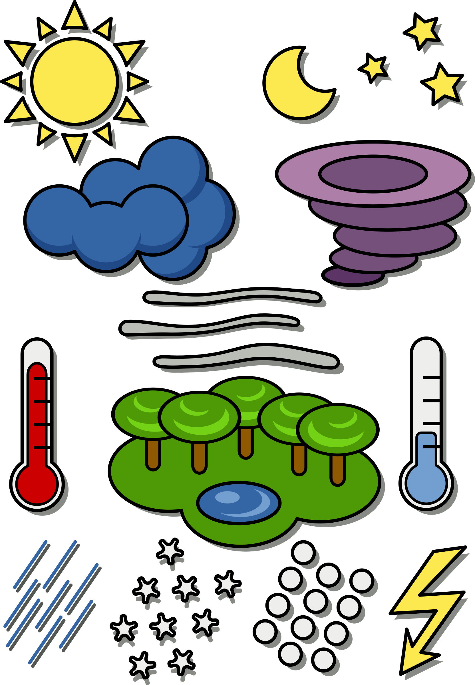 Raining Clipart Weather Chart - Weather Chart (1664x2400), Png Download