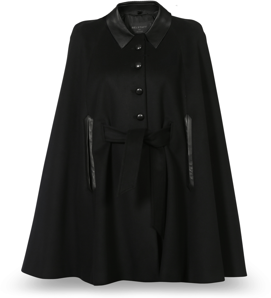 Belstaff Liv Tyler Marley Cape, Black - Cardigan (1070x1360), Png Download