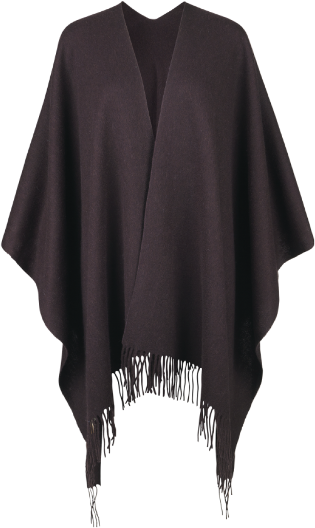 Solid Cape 010 Black In 100% Wool - Stole (1100x1100), Png Download