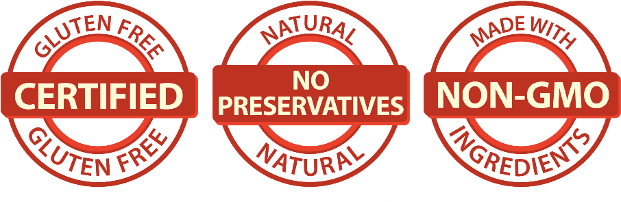Gluten Free - Non-gmo - No Preservatives - Circle (919x319), Png Download