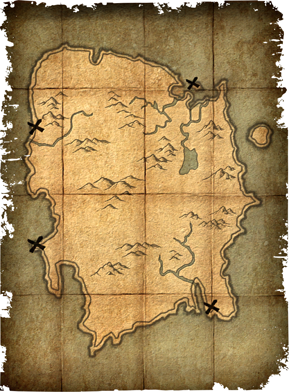 Deathbrand Treasure Map - Deathbrand Map (925x1256), Png Download