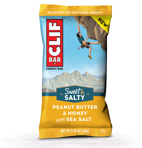 Peanut Butter & Honey With Sea Salt Packaging - Clif Sweet And Salty (625x510), Png Download