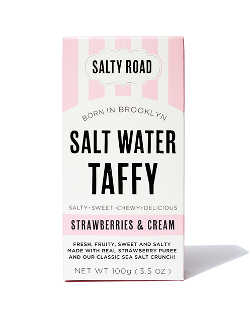 Strawberries & Cream Salt Water Taffy - Salty Road Peppermint Salt Water Taffy (499x625), Png Download