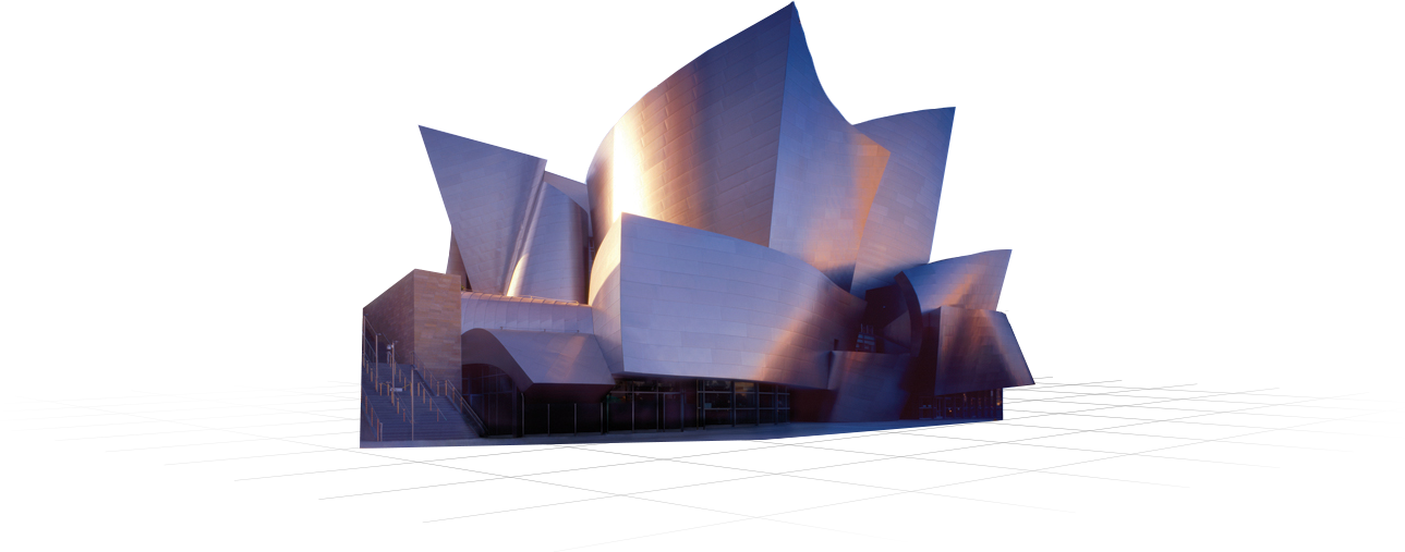 Walt Disney Concert Hall - Brutalist Architecture (1289x507), Png Download