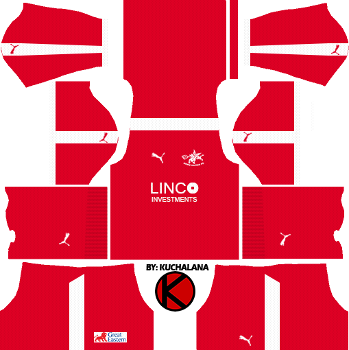 Home United 2017 Puma Kit - Kit Italy Dream League Soccer 2018 (509x510), Png Download