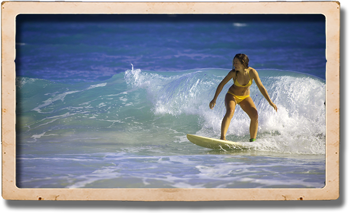 Girl Surfing - Hilton Head Island Water Quality (752x450), Png Download