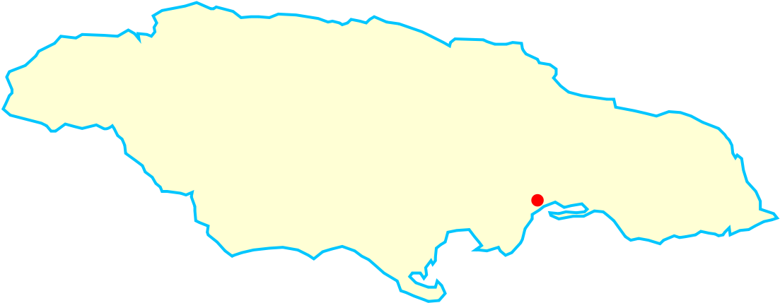 Jamaica Map Png (1200x579), Png Download