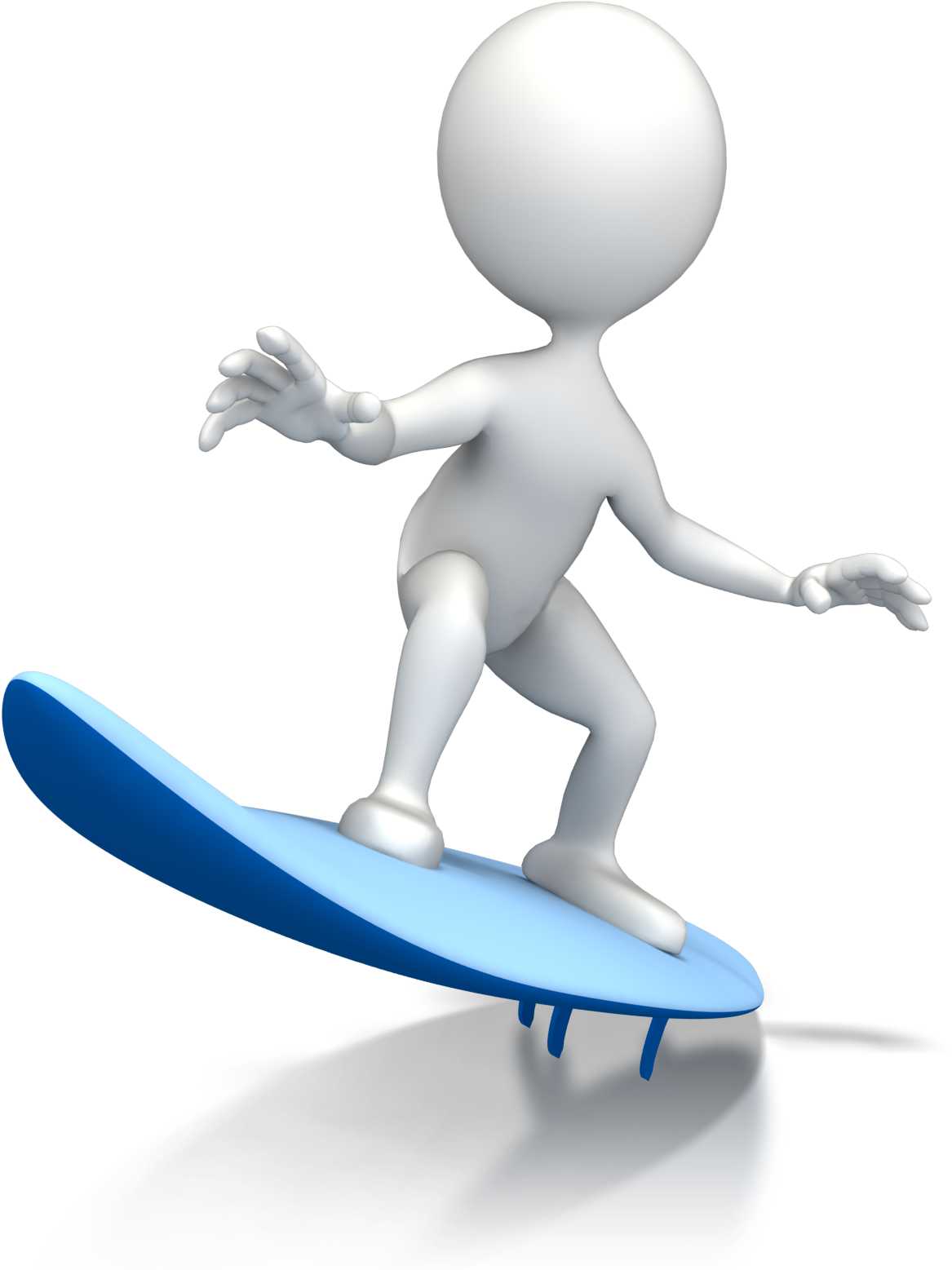 Stick Figure Surfing (1600x1600), Png Download
