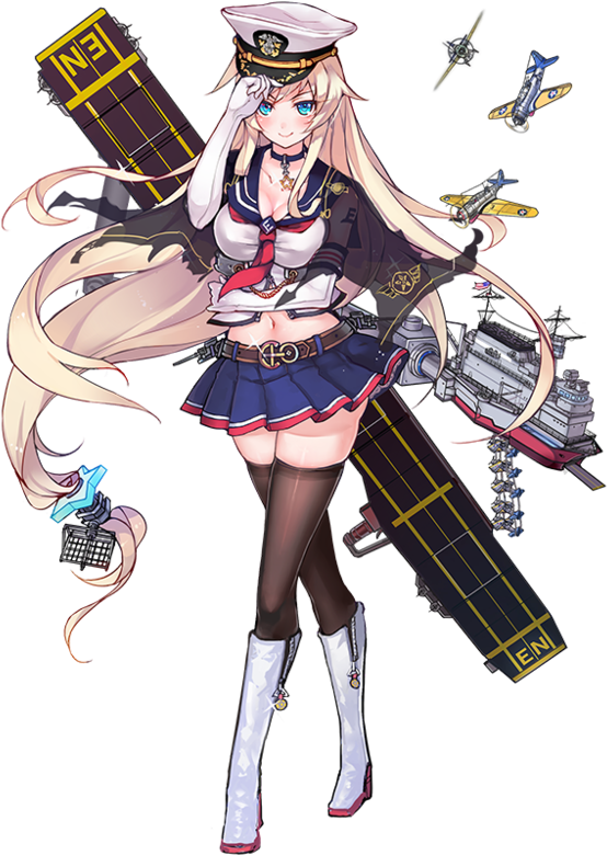 Enterprise - Kancolle Enterprise Cv 6 (1000x1000), Png Download
