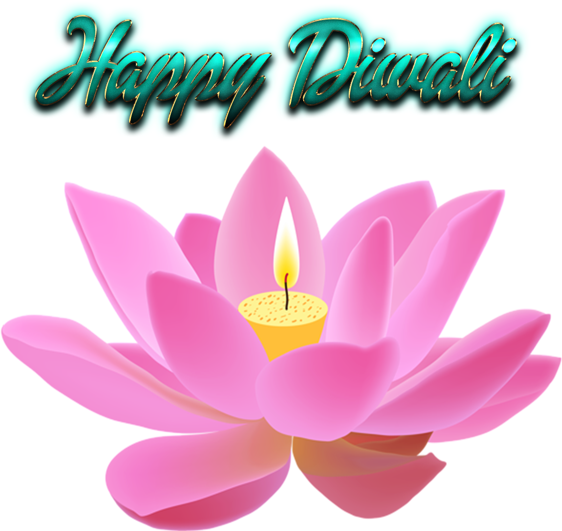 Happy Diwali Card In Watercolor Style Free Vector Source - Lantern Lotus (1920x1200), Png Download