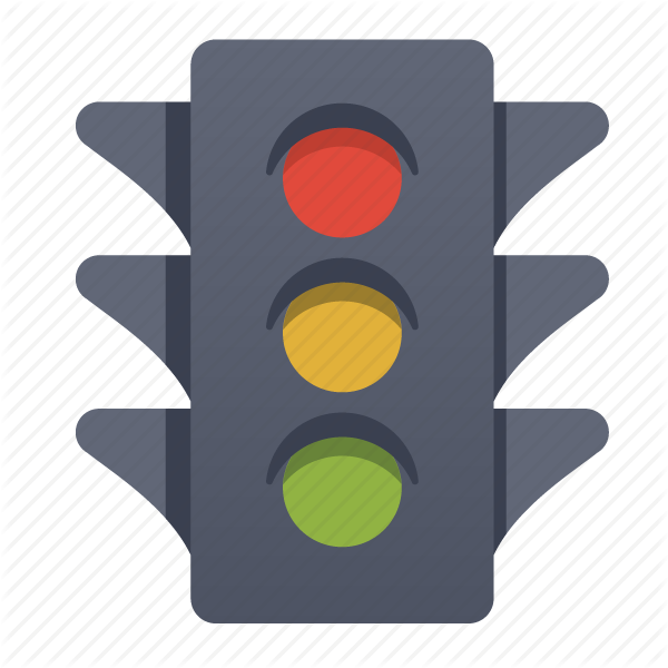 Free Icons Png - Transparent Background Traffic Light Icon (600x600), Png Download