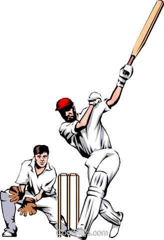 Cricket Players Royalty Free Vector Clip Art Illustration - Cricket Tournament (329x480), Png Download