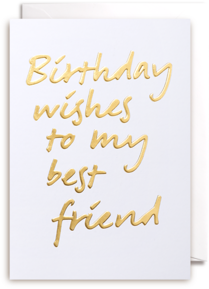 Best Friend Birthday Wishes In Gold (597x640), Png Download