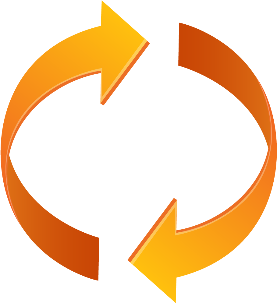 Loop - Circle With Arrows Orange (1050x1044), Png Download