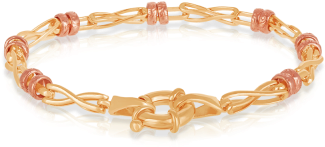 Engraved Gate Euro Bracelet Made In 9ct Yellow And - Bracelet (400x400), Png Download