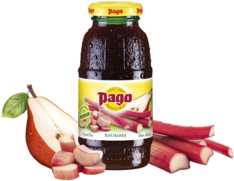 Pago Rhubarb & Pear Juice 12x200ml (574x350), Png Download