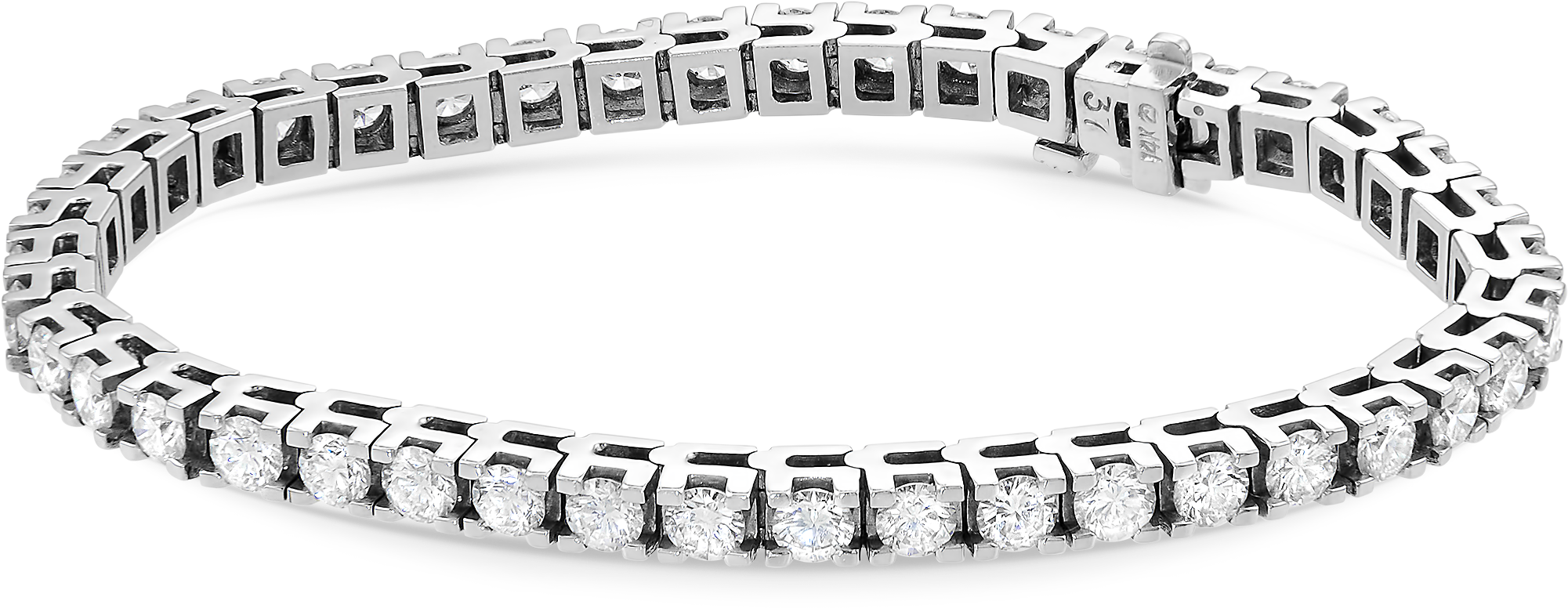Diamond Bracelet Set In 18k White Gold - Sterling Silver Bracelet Women (2200x2200), Png Download