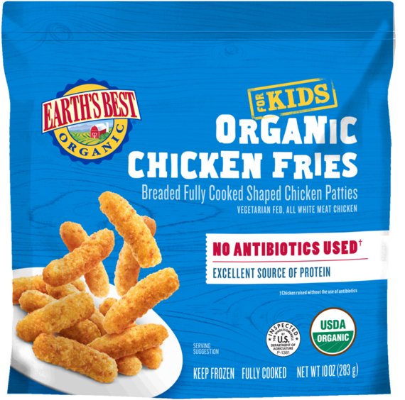 Organic Chicken Fries - Earth's Best Chicken Fries (593x600), Png Download