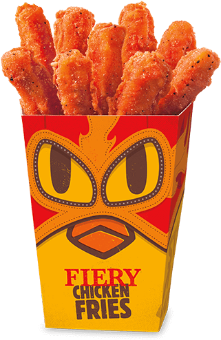 Fiery Chicken Fries Are Offensively Spicy - Burger King Chicken Box (500x540), Png Download