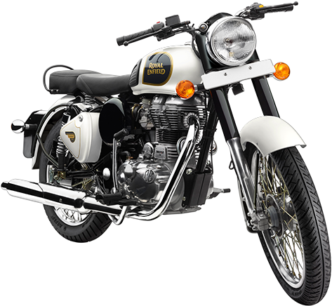 Features, Specification, Colours And Reviews - Royal Enfield Classic 350 Black (600x463), Png Download