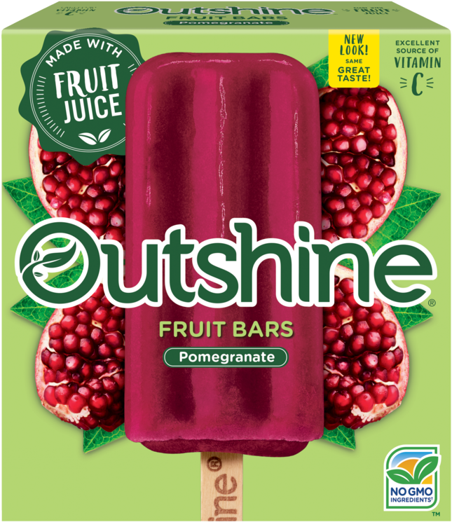 Pomegranate - Outshine Fruit Bars (750x750), Png Download