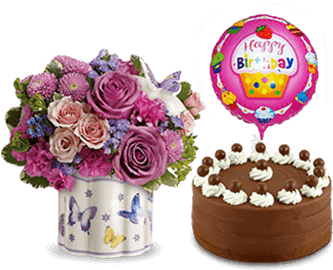 Gift Bundles, Deals And Discounts - Flower Birthday Gifts Png (340x425), Png Download