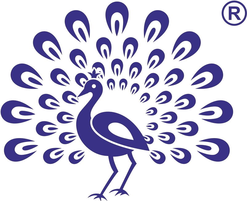 Dancing Peacock Wall Stickers In Black Colour (1006x805), Png Download