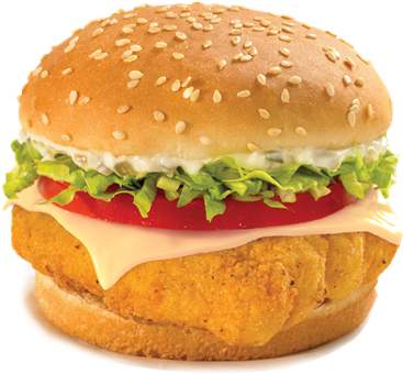 Fish Burger - Roll Inn (380x350), Png Download