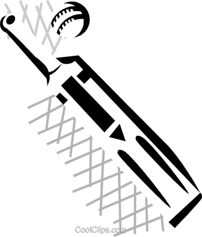 Cricket Bat Royalty Free Vector Clip Art Illustration - Cricket Bat Clip Art (410x480), Png Download