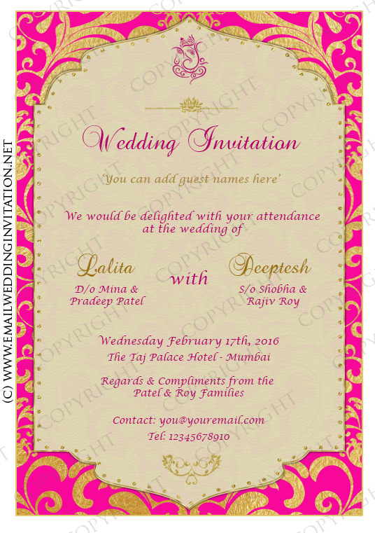 Wedding Invitation (536x761), Png Download