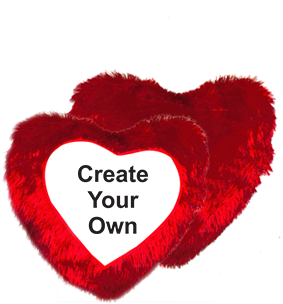 Create Your Own Fur Heart Shape Red Cushion - Create And Craft (284x426), Png Download
