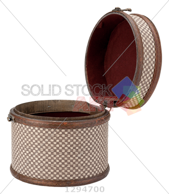 Stock Photo Of Antique Open Round Wooden Box On Transparent - Box (340x390), Png Download