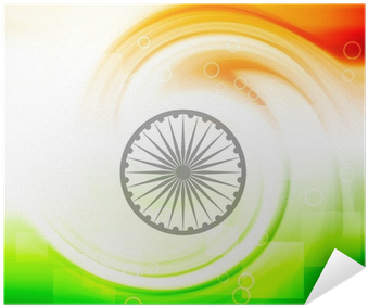 Creative Indian Flag Swirl Circle Wave Vector Background - 72 Independence Day India (400x400), Png Download