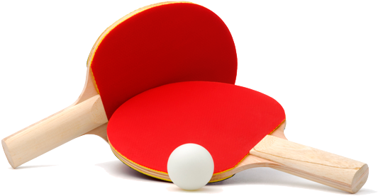 Table Tennis Racket And Ball Png Download Image - Ping Pong Paddle And Ball (565x315), Png Download