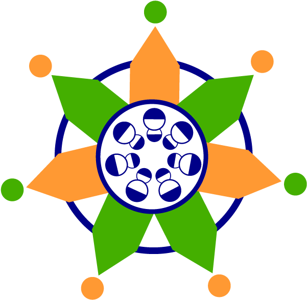 They Are In Saffron And Green Color Which Are Indian - Circle (960x960), Png Download