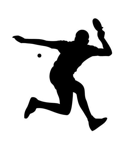 Picture - Table Tennis Cake Topper (468x500), Png Download