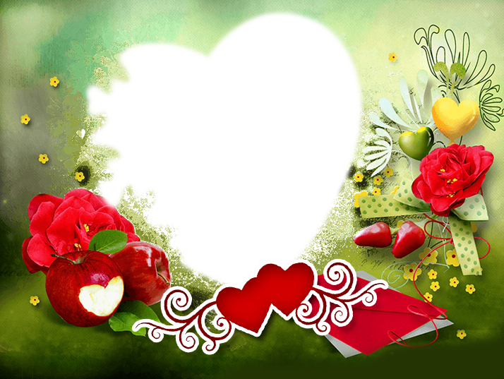 Love Frame - New Year 2018 Heart (714x537), Png Download