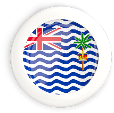 White Framed Round Button - British Indian Ocean Territory National Country Flag (640x480), Png Download