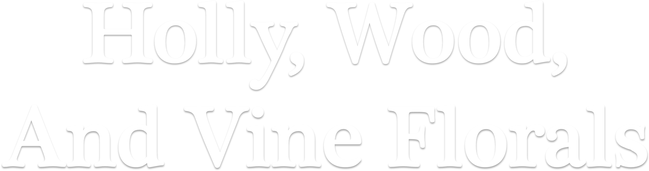 Holly, Wood And Vine Florals - Calligraphy (2611x1167), Png Download